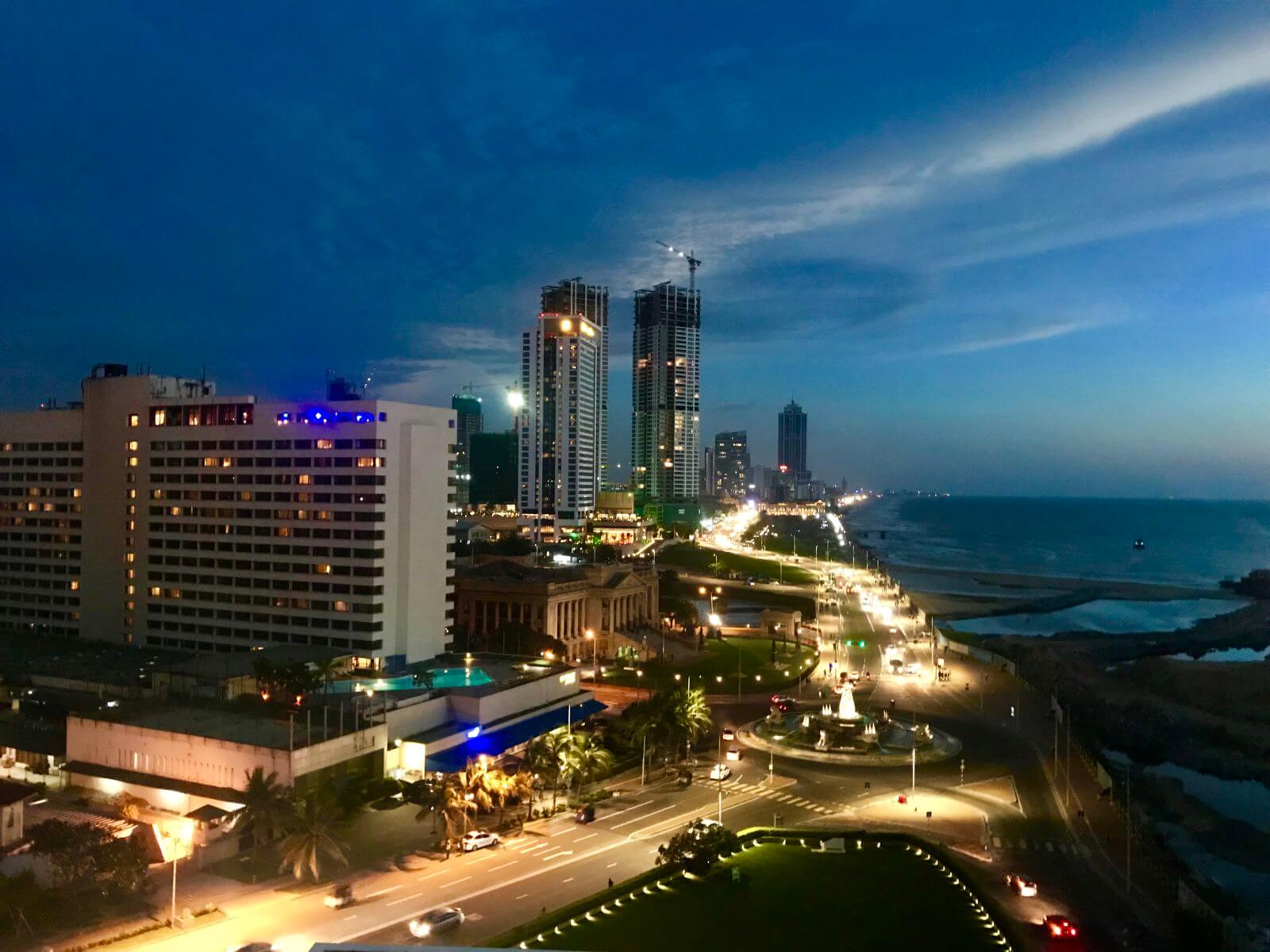 View of Colombo's skyline from Sky Lounge